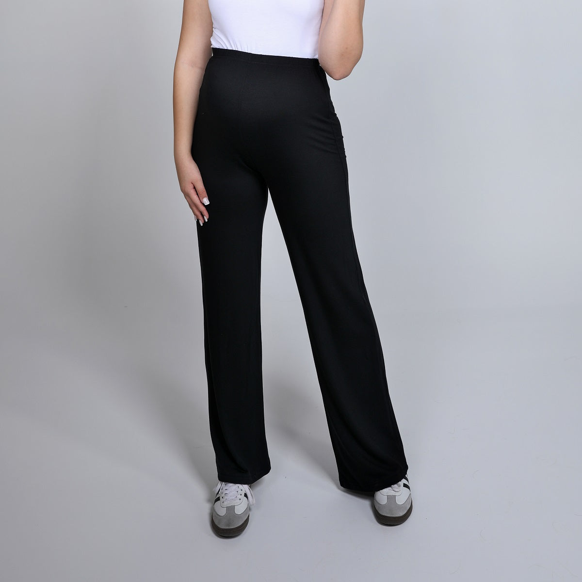 Black Linda Wide Leg Pants