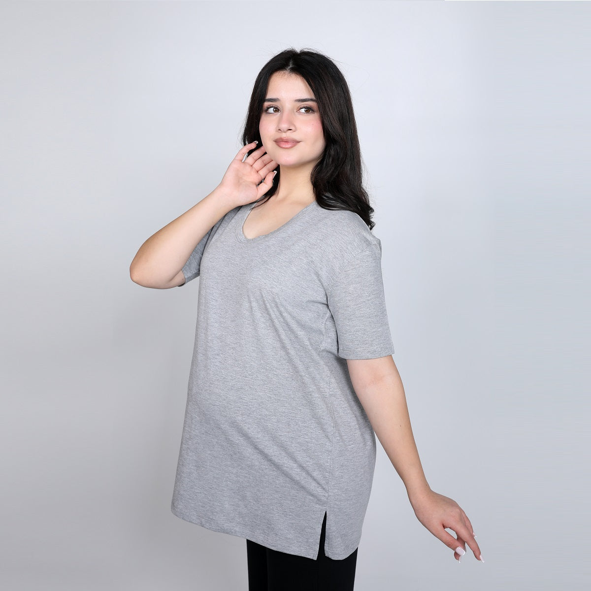 Gray Meeza Maternity T-Shirt