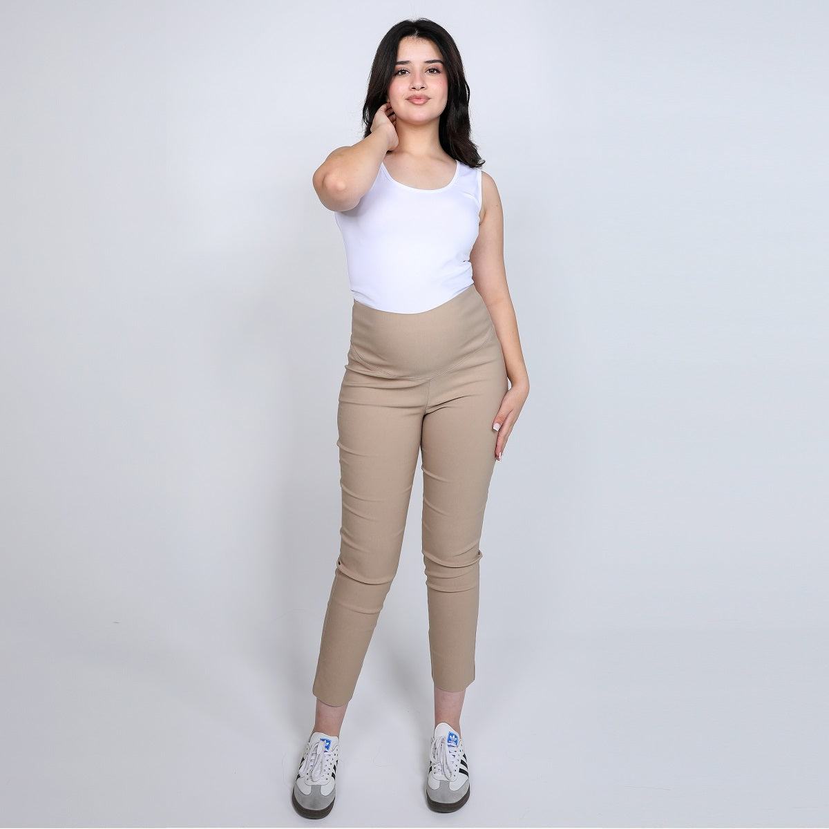 Beige Nicky Capri Pant