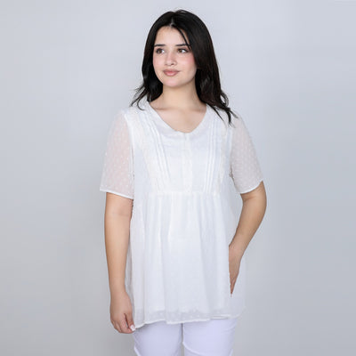 White Plumetti Nursing Top