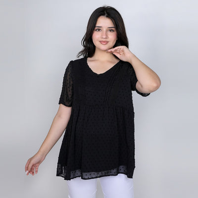 Black Plumetti Nursing Top