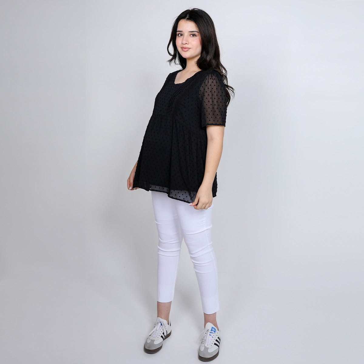 Black Plumetti Nursing Top