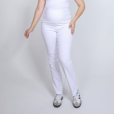 White Jimmy Straight Leg Pant