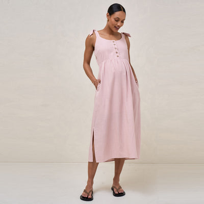 Blush Breeze Along Midi Dress