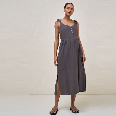 Slate Breeze Along Midi Dress