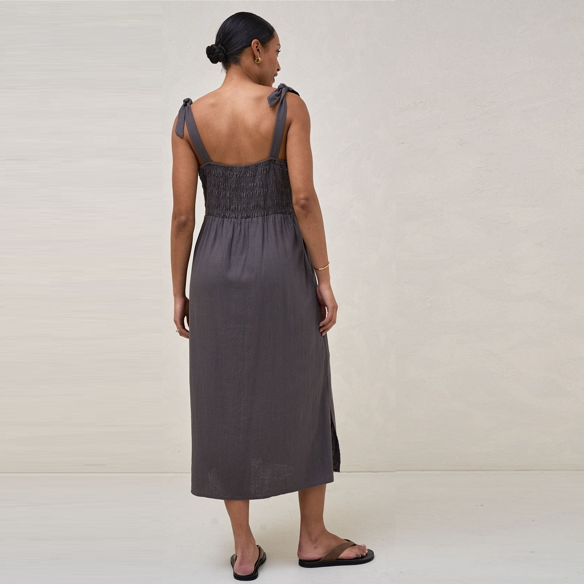 Slate Breeze Along Midi Dress
