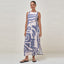 Blue Calibration Nursing Column Dress