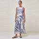 Blue Calibration Nursing Column Dress