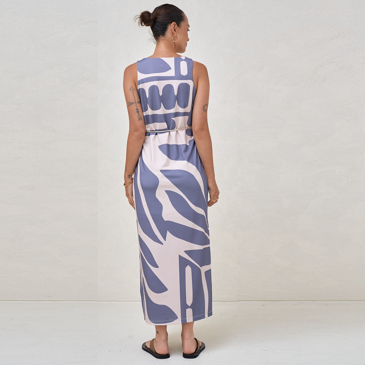 Blue Calibration Nursing Column Dress