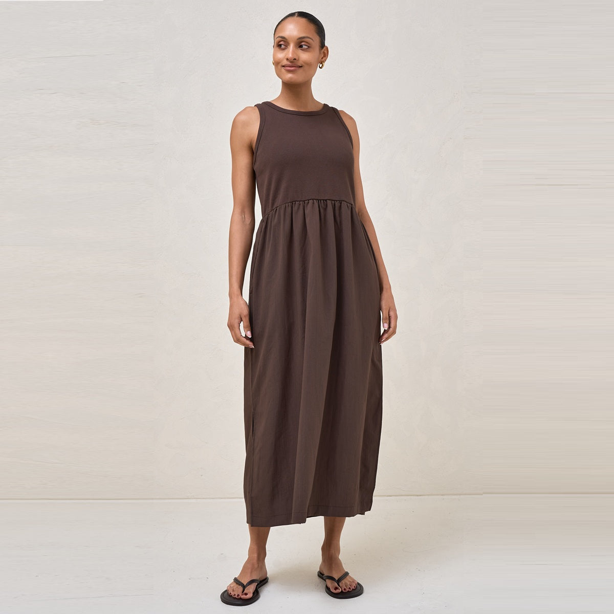 Chocolate Serenade Midi Dress