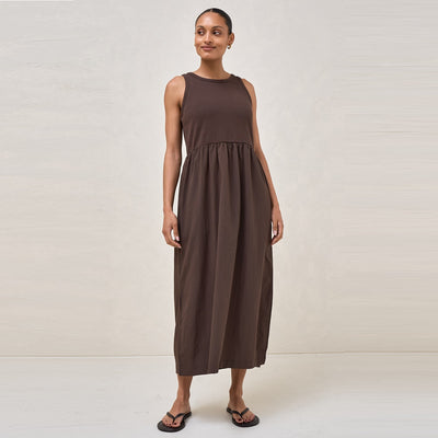 Chocolate Serenade Midi Dress