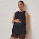 Black Into It Curved Hem Tank