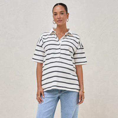 Black Game Plan Polo Tee