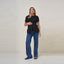 Black Bring It In Gathered Tee