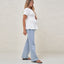 White Bring It In Gathered Tee