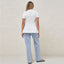 White Bring It In Gathered Tee