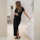 Black Epitome Short Sleeve Dress