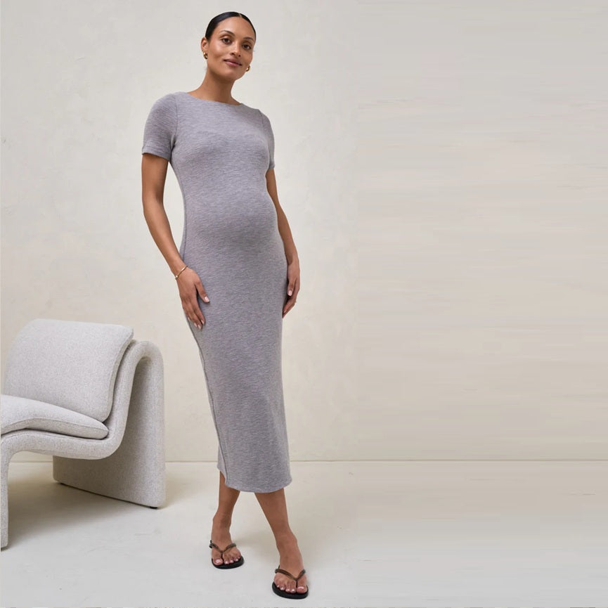 Charcoal Epitome Short Sleeve Dress