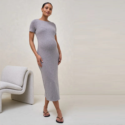 Charcoal Epitome Short Sleeve Dress