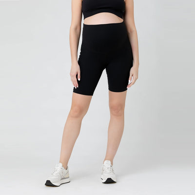 Black Over Tummy Bike Short