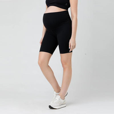 Black Over Tummy Bike Short