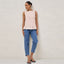 Pink Blurred Lines Gathered Top