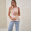 Pink Blurred Lines Gathered Top