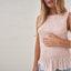 Pink Blurred Lines Gathered Top