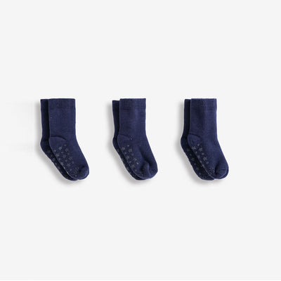 Navy 3-Pack Baby Short Socks