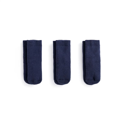 Navy 3-Pack Baby Short Socks