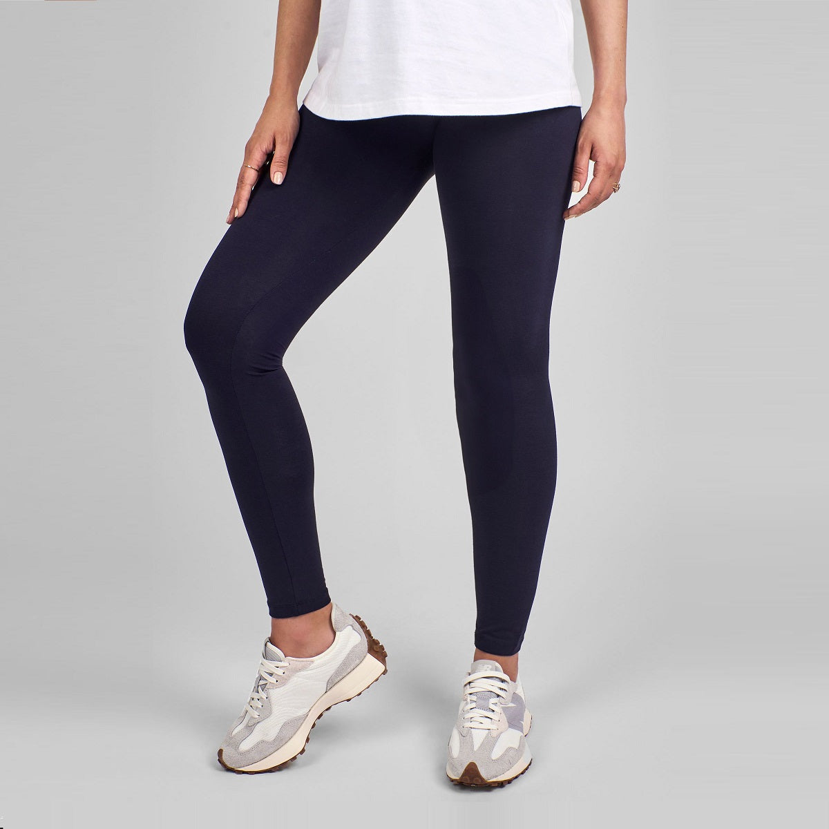 Navy Cotton Rich Leggings