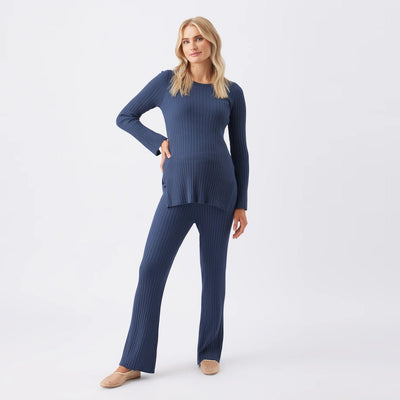 French Navy Sienna Rib Knit Set
