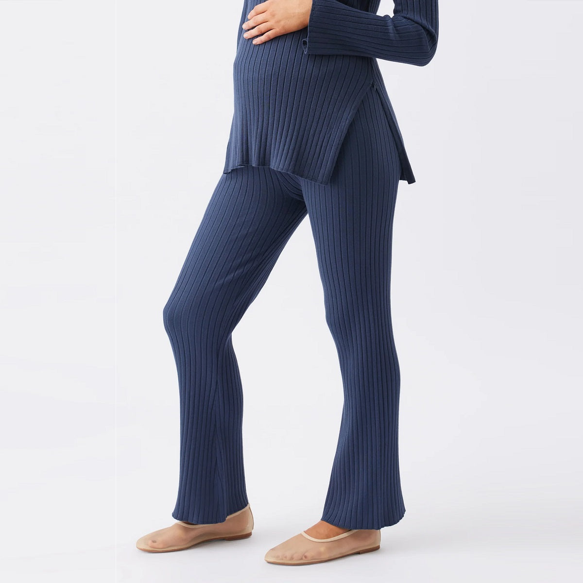 French Navy Sienna Rib Knit Set