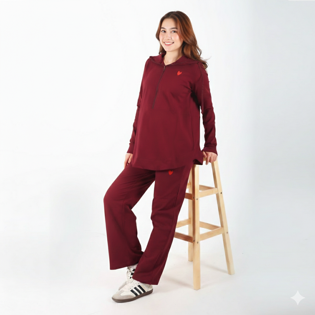 Mama's Maroon Maternity Tracksuit