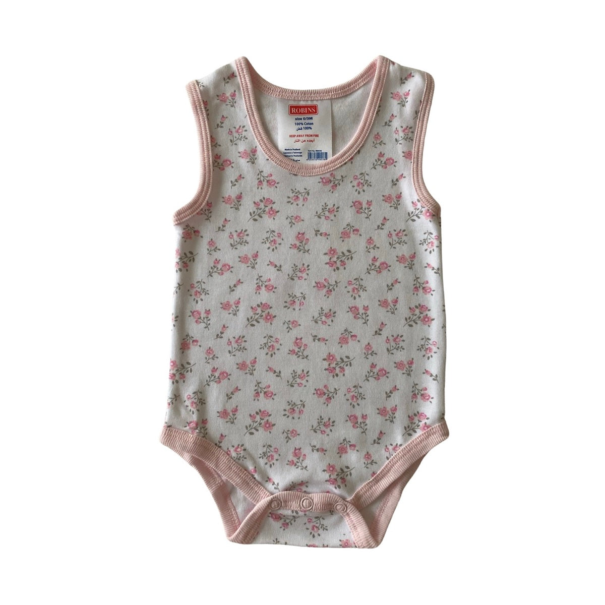 Robins 5 Sleeveless Pink Bodysuits