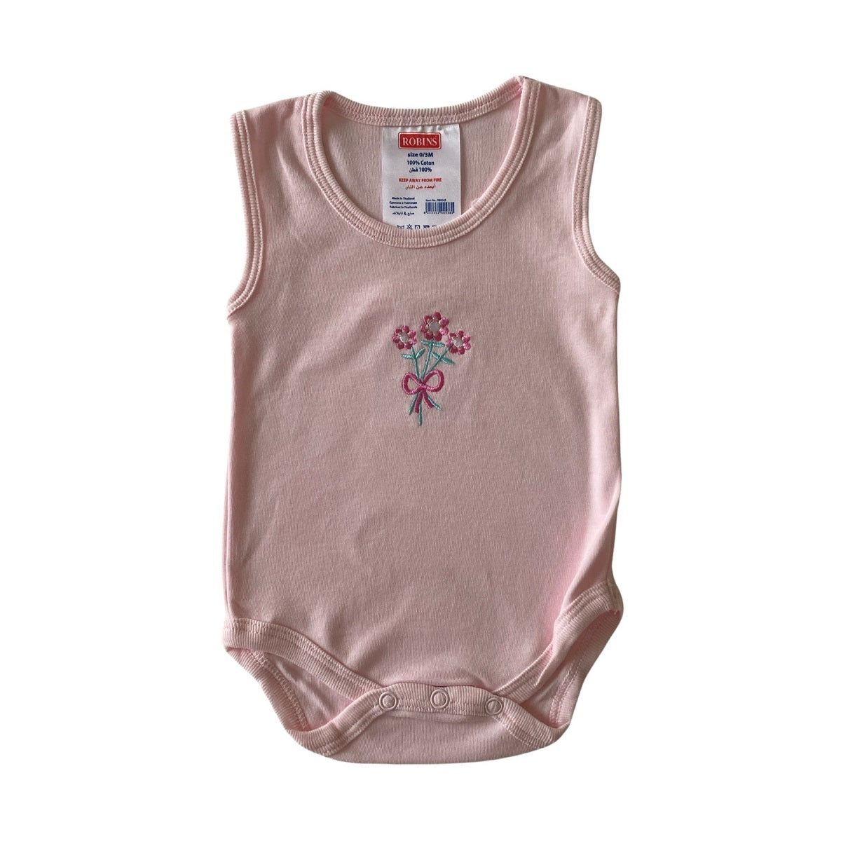 Robins 5 Sleeveless Pink Bodysuits