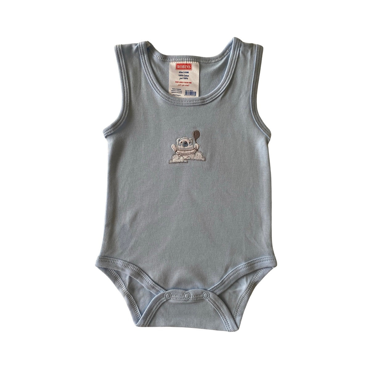 Robins 5 Sleeveless Blue Bodysuits