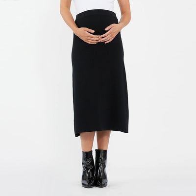 Black A-Line Knit Skirt