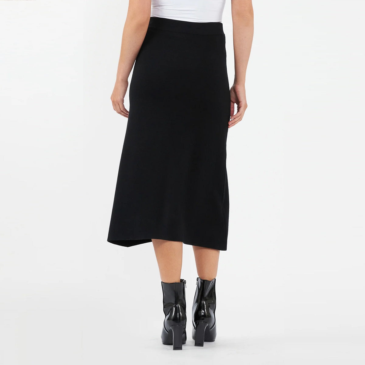 Black A-Line Knit Skirt
