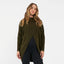 Khaki Hallie Cross Over Knit