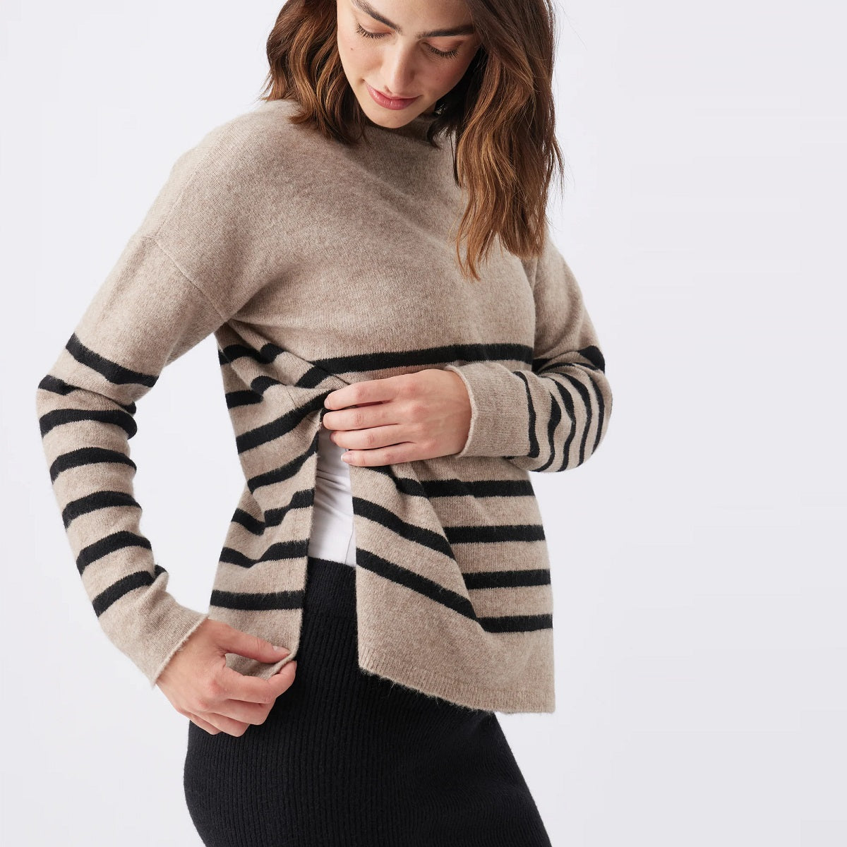 Mocha Gerrie Nursing Knit