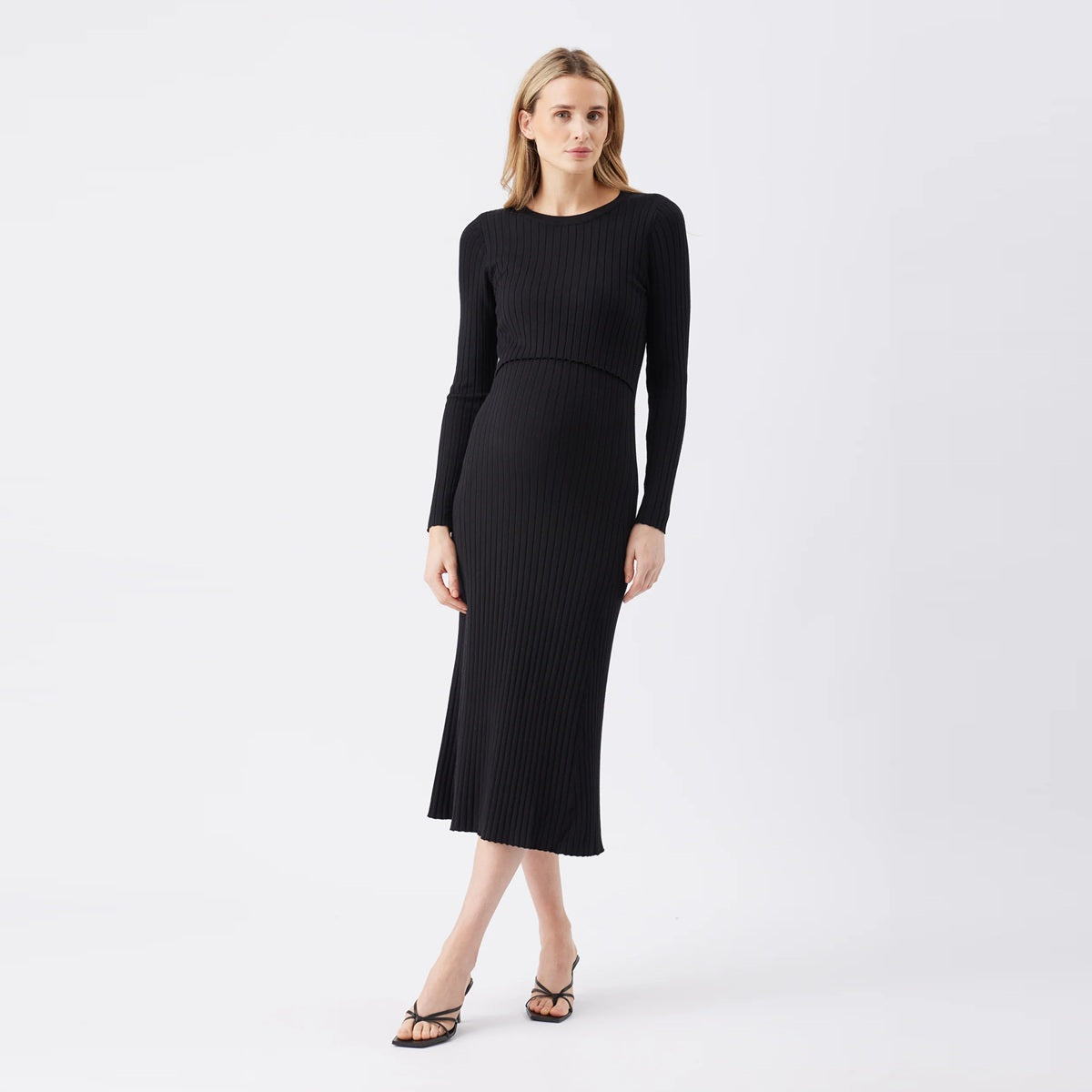 Black Eden Knit Nursing Dress