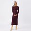 Maroon Eden Knit Nursing Dress