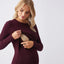 Maroon Eden Knit Nursing Dress