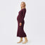 Maroon Eden Knit Nursing Dress