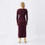 Maroon Eden Knit Nursing Dress