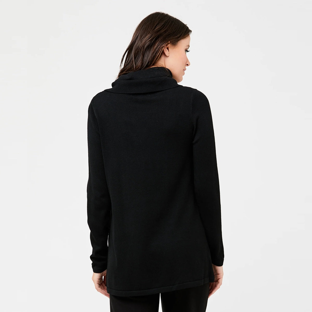 Black Cowl Neck Nursing Knit-