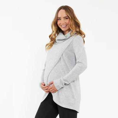 Silver Marle Cowl Neck Nursing Knit