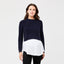 Navy Mandy Detachable Nursing Knit