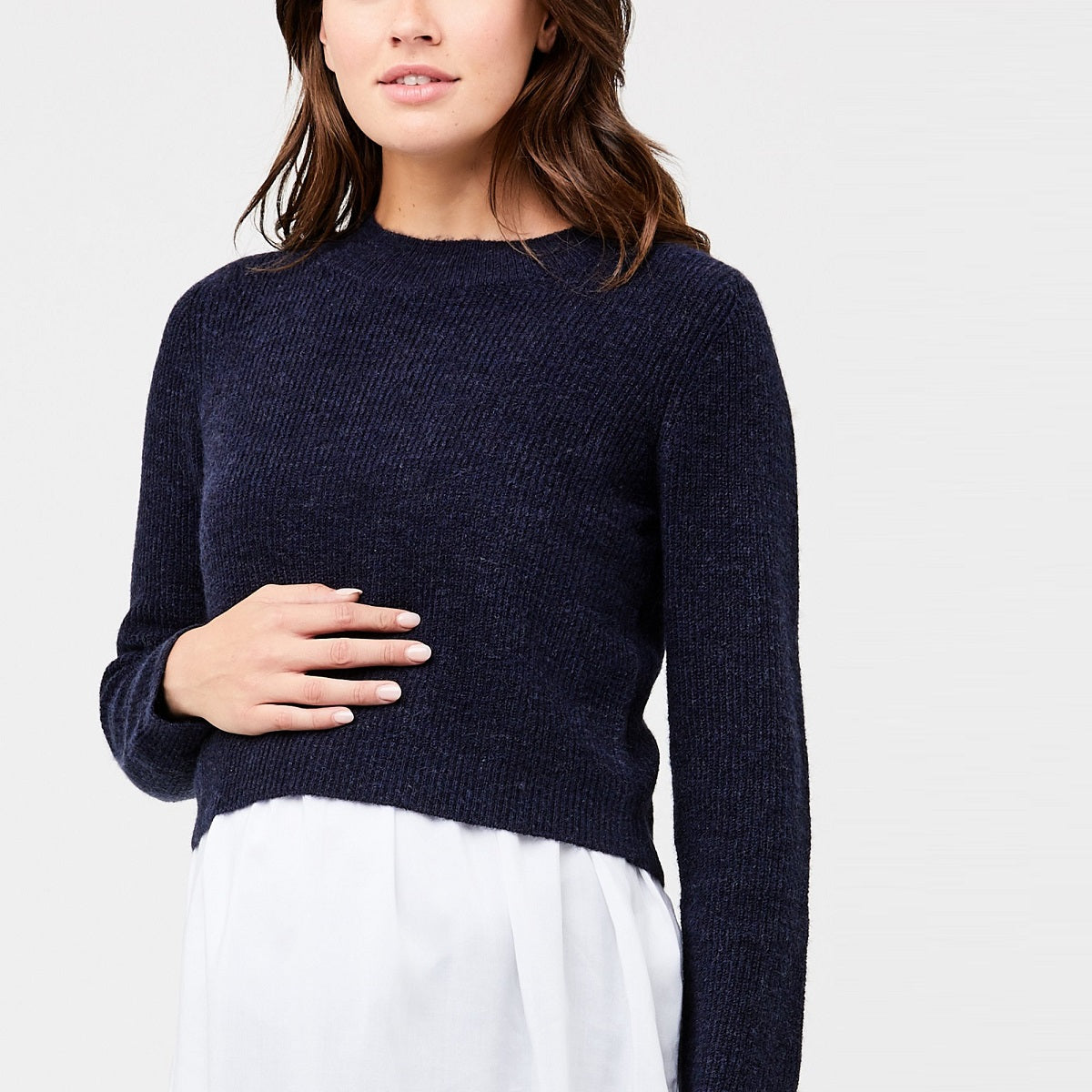 Navy Mandy Detachable Nursing Knit